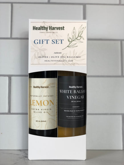 8.5 oz Lemon Oil/ White Balsamic Gift Box (BEST GIFT SELLER!!)